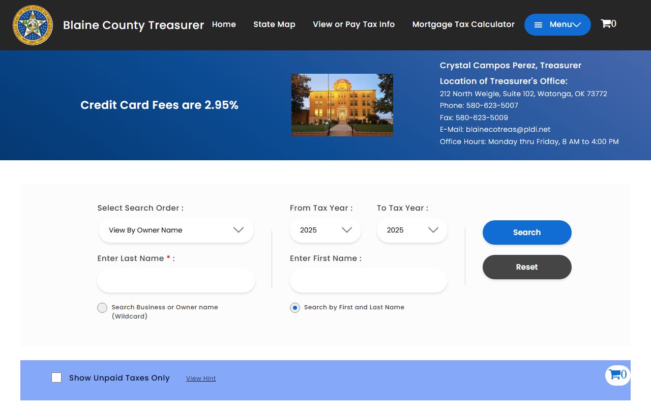 Blaine County property tax records assessor search