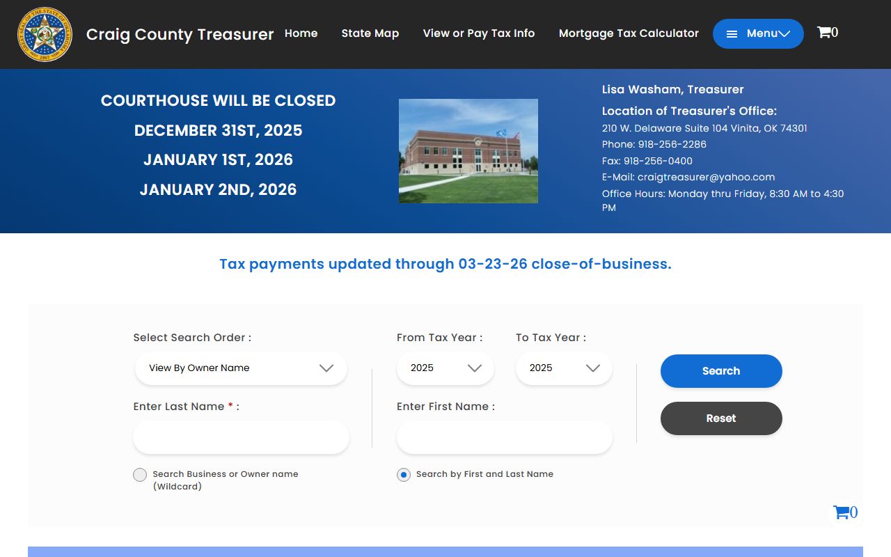 Craig County property tax records search