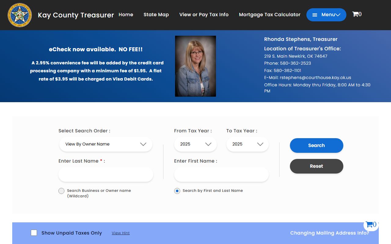 Kay County Oklahoma property tax records and parcel data search