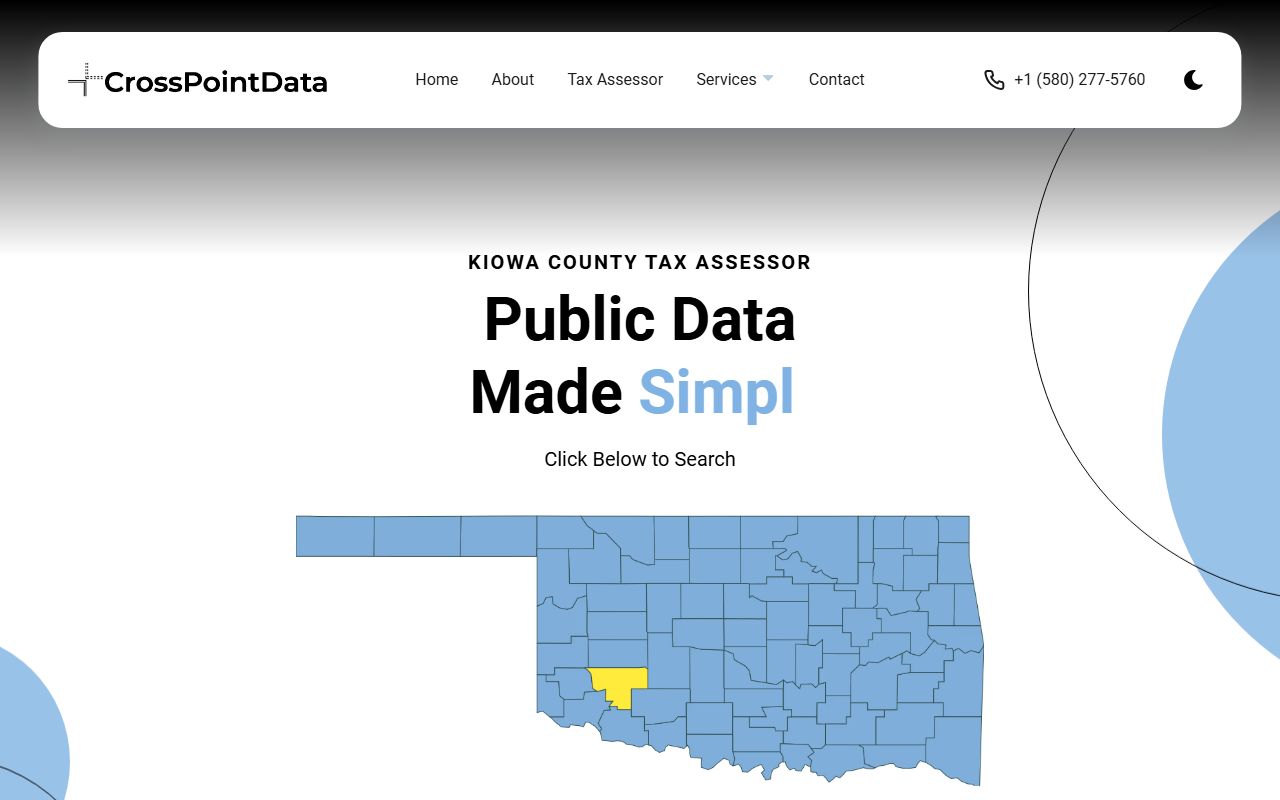 Kiowa County Oklahoma property tax records official directory and county website