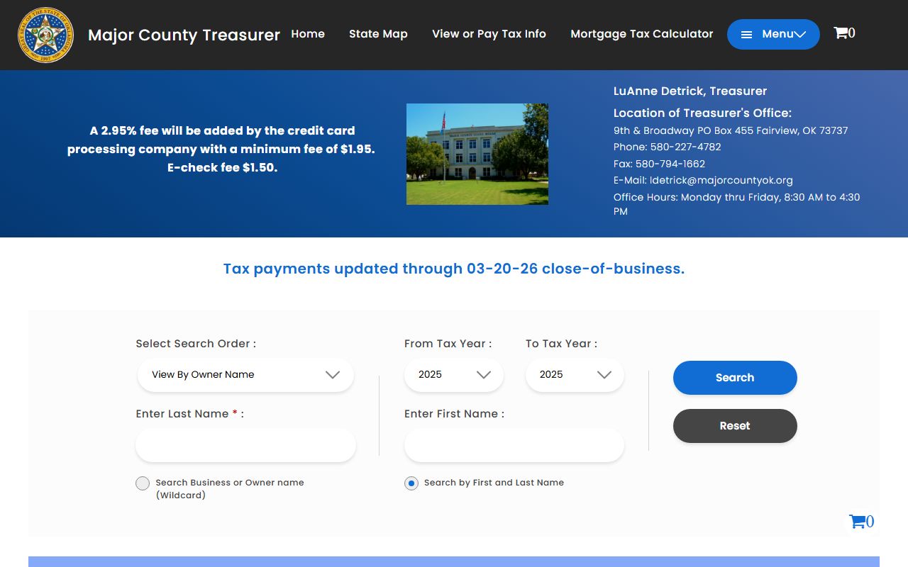 Major County property tax records