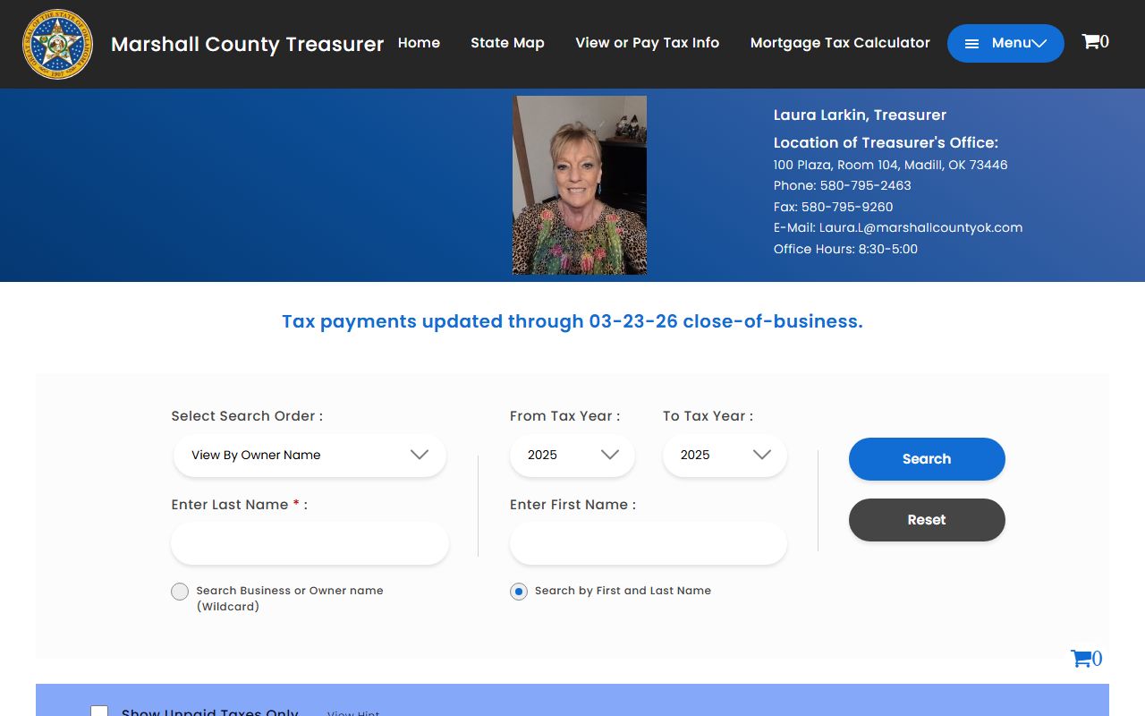 Marshall County property tax records