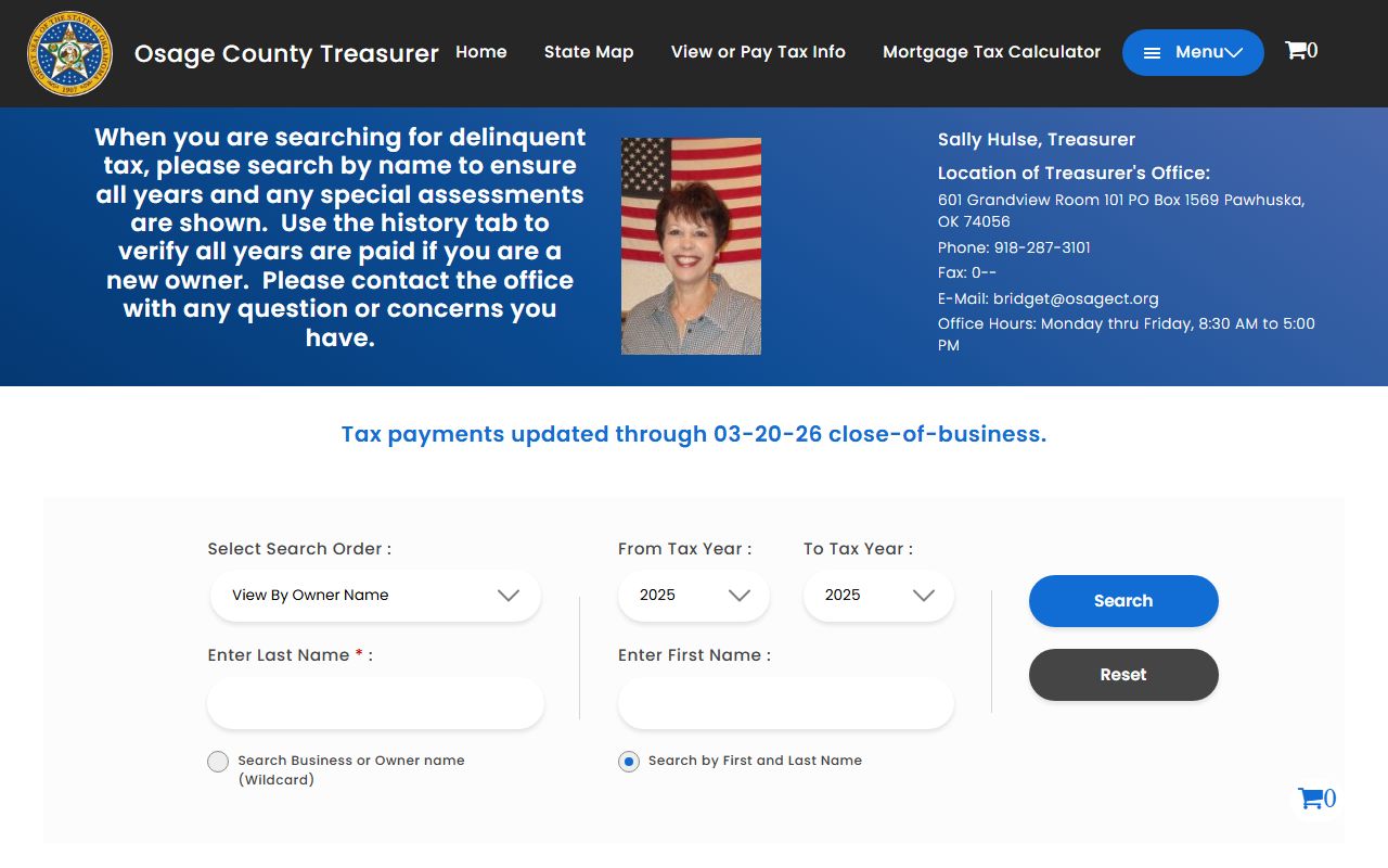 Osage County property tax records assessor website
