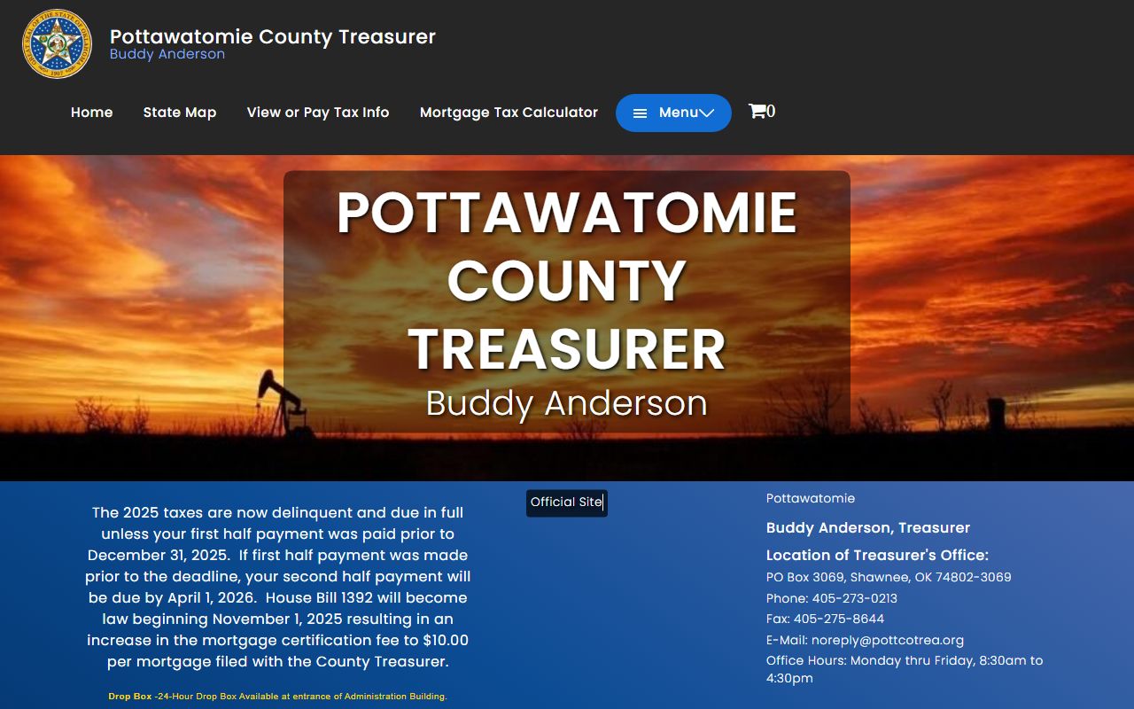 Pottawatomie County property tax records search portal