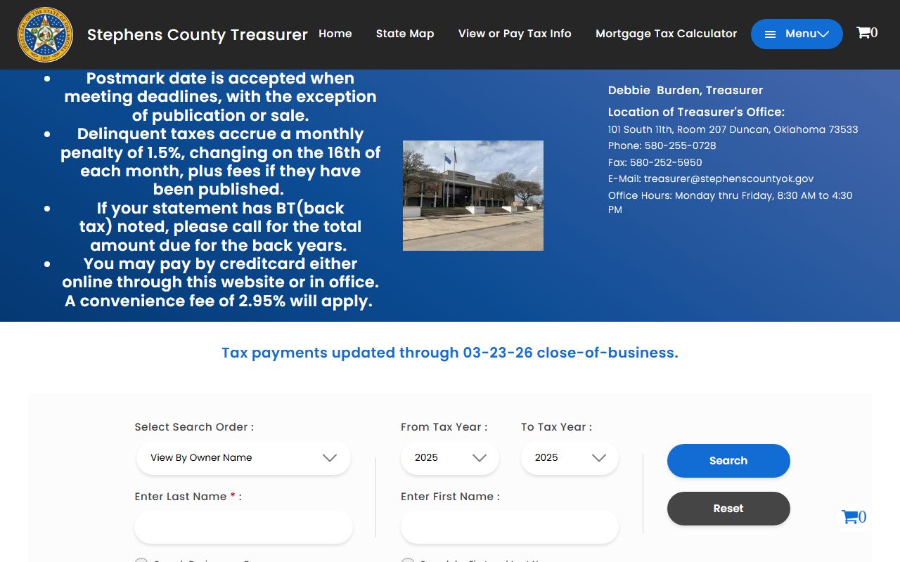 Stephens County property tax records lookup